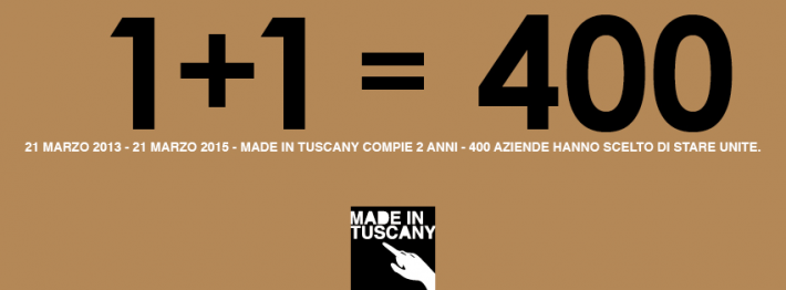 Today is 2 years of Made in Tuscany. 400 companies chose to keep together.